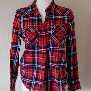 Red and Blue Plaid Flannel